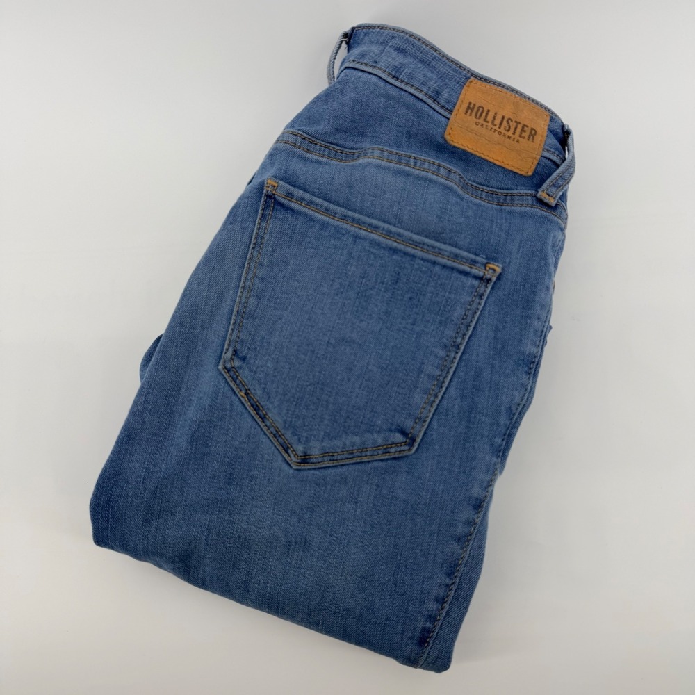 Hollister Highest-Rise Flare Jeans Soft Stretch Medium Wash 5S W27 L29 Blue